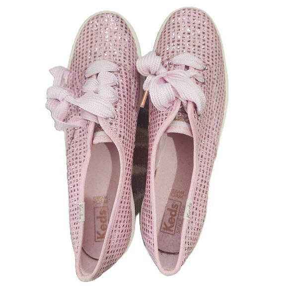 Keds Women's Triple CVO Sparkle Grid Platform Sneaker Size 9 Pink Sparkle NEW - Picture 1 of 7